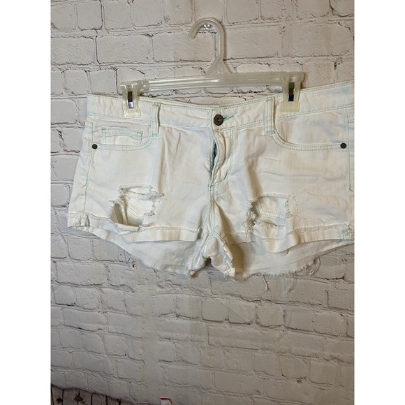 Arizona Jeans Pants - Arizona Jean Co. White Denim Jean Shorts Sz 11 Cut-Off Distressed
